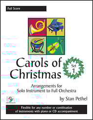 cover Carols of Christmas #1 Full Score, Flexible Ensemble, opt. Solo cover